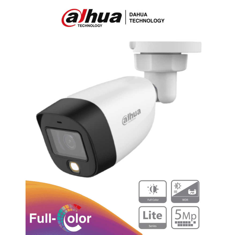 DAHUA HAC-HFW1509C-LED-28 - Cámara Bullet Full Color de 5 Megapixeles/ Lente de 2.8 m