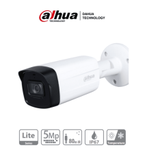 DAHUA HAC-HFW1500TH-I8 - Camara Bullet de 5 Megapixeles/ Lente de 3.6 mm/ 92 Grados d