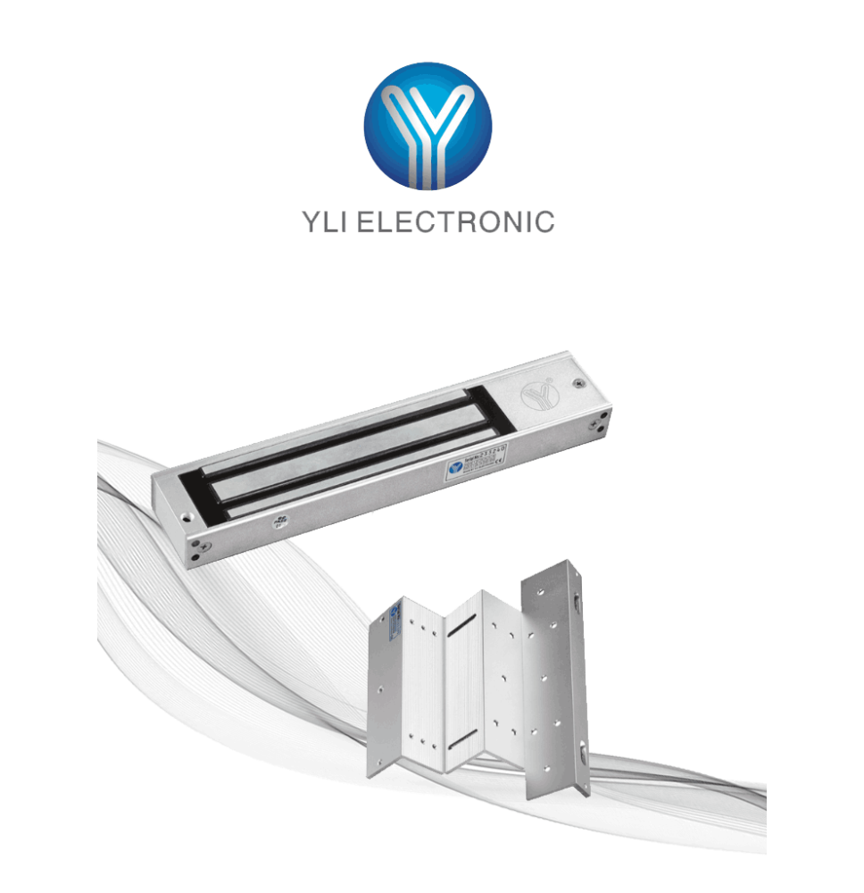 YLI YM180NLEDPACK - Paquete de Cerradura Magnética YM180NLED y Soporte de Fijación ti