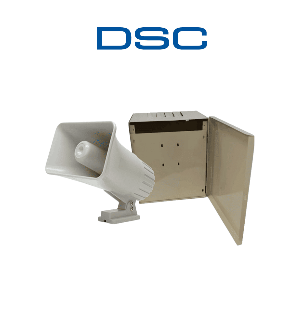 DSC S30WGPAQTT - Paquete Sirena Exterior 30W con Gabinete GS001 TT001 DSC1190016 S30W