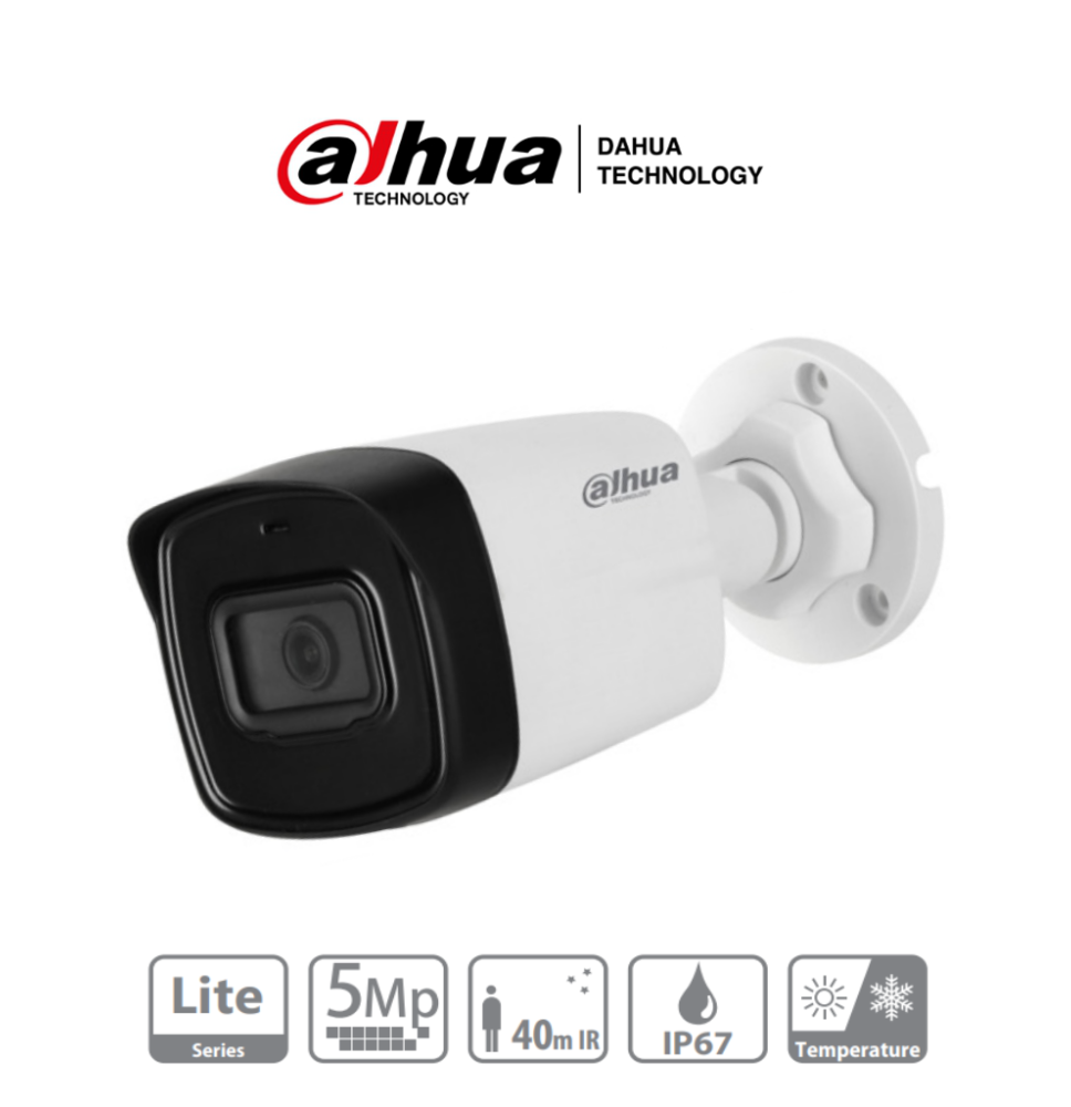 DAHUA HAC-HFW1500TL-28 - Camara Bullet de 5 Megapixeles/ Lente de 2.8 mm/ 111 Grados