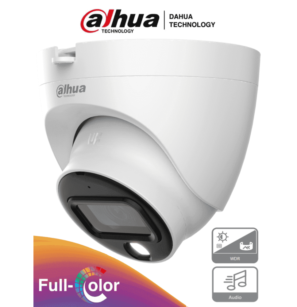 DAHUA HAC-HDW1239TLQN-A-LED - Camara Domo de 2 Megapixeles/ Full Color/ Lente de 2.8