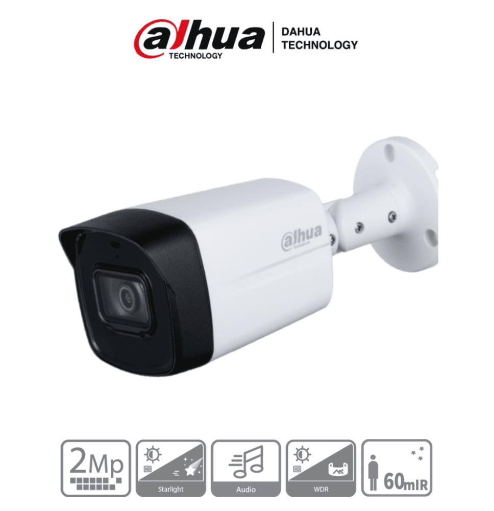 DAHUA HAC-HFW1231TLM-I6 - Camara Bullet de 2 Megapixeles/ Super Adapt/ Lente de 2.8 m