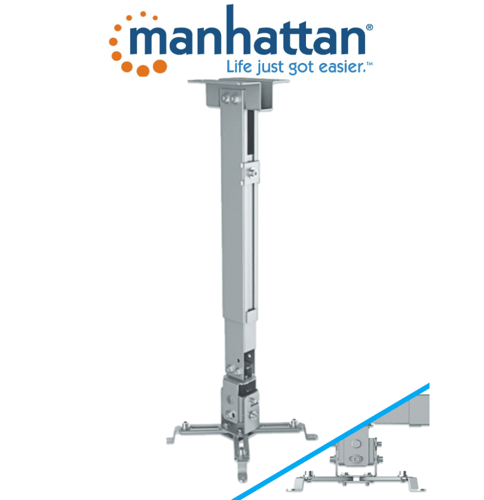 MANHATTAN 461191 - Soporte de Proyector para Montaje en Techo o Pared/ 20 Kg de Carga