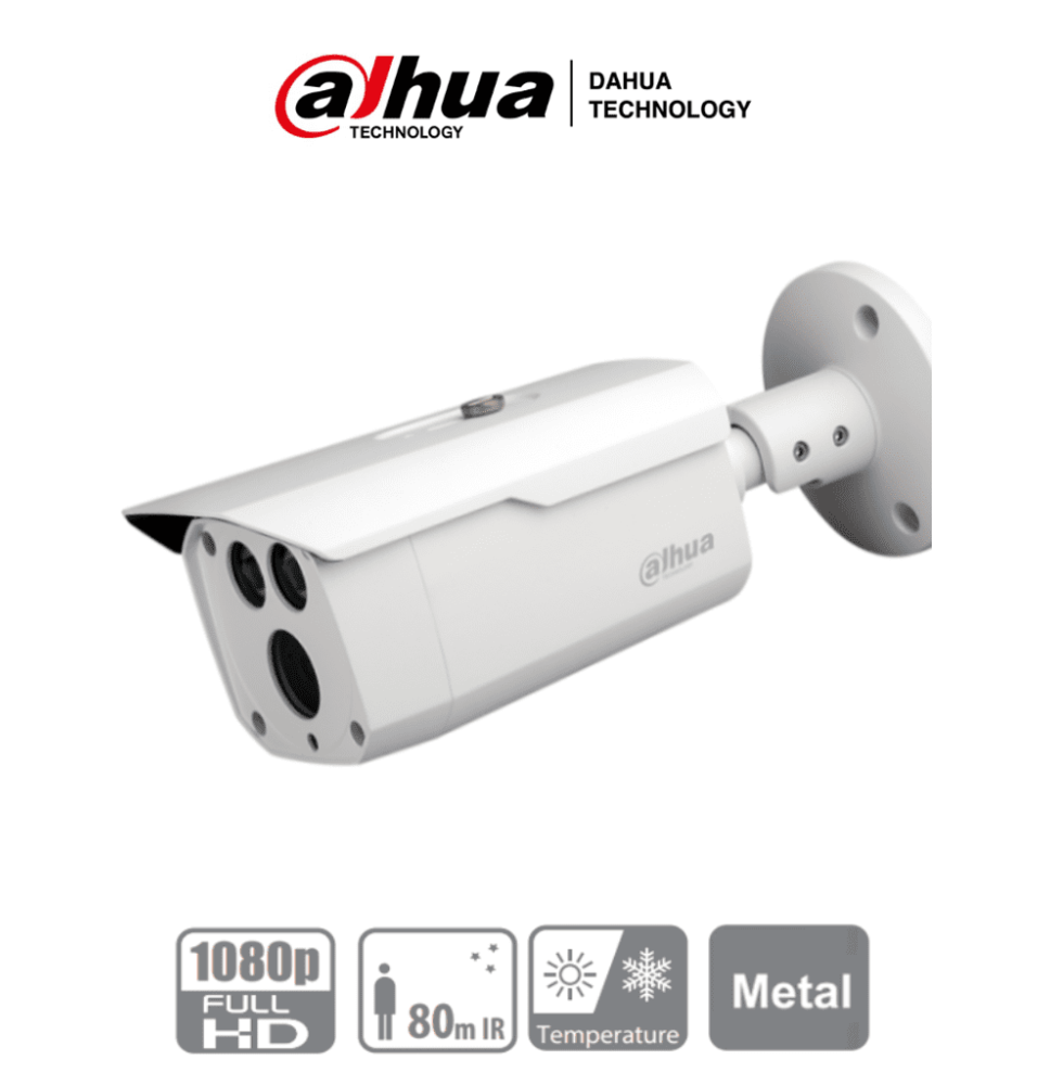 DAHUA HAC-HFW1200D-036- Camara Bullet HDCVI 1080p/ Lente 3.6 mm/ 87.5 Grados de Apert