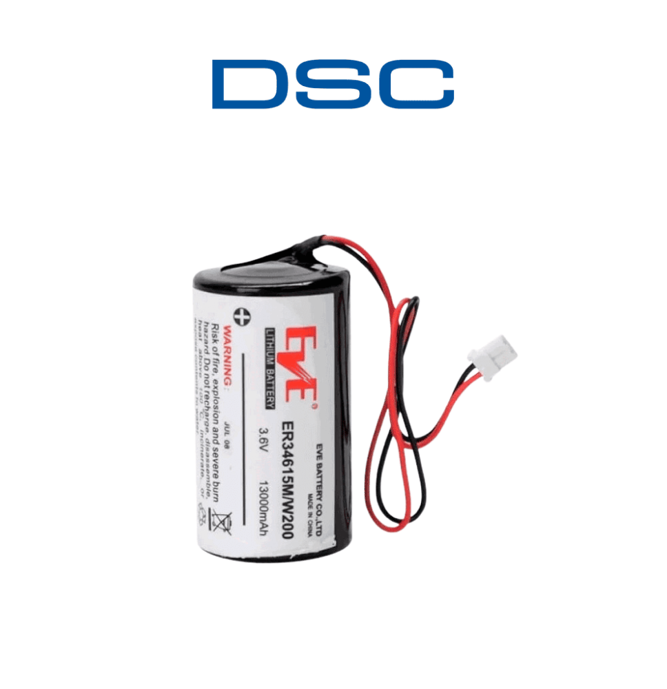 DSC-BATT13036V- Bateria De Litio 3.6 Vcd. 13.0 Ah. Para Sirena PG9901/PG9911  DSC1220