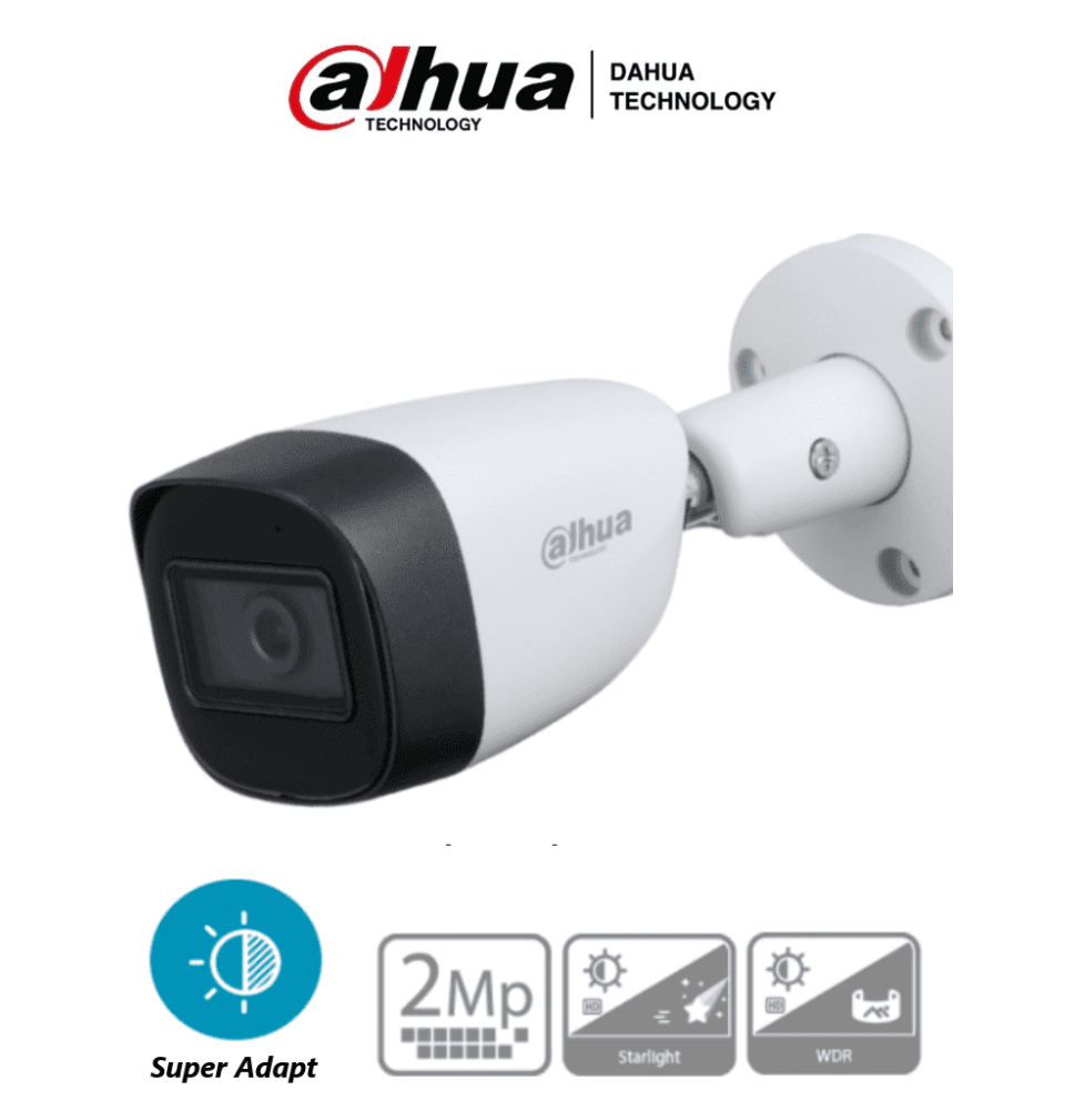 DAHUA HAC-HFW1231CM-28 - Camara Bullet 1080p/ Super Adapt/ Metalica/ Lente de 2.8mm/