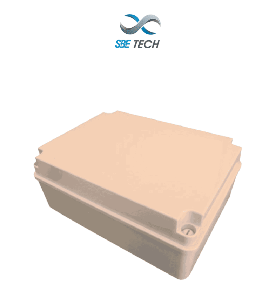 SBETECH OP380300120 - Caja plástica con tapa opaca de 38x30x12 cm multiusos  IP66  fa