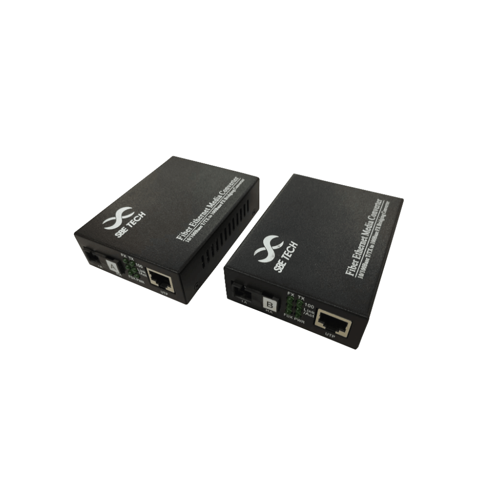 SBE TECH SBE-MCWDM1F Par de convertidor de medios WDM Monomodo / 1 puerto RJ45 10/100 SBE TECH SBE-MCWDM1F Par de convertidor de medios WDM Monomodo / 1 puerto RJ45 10/100