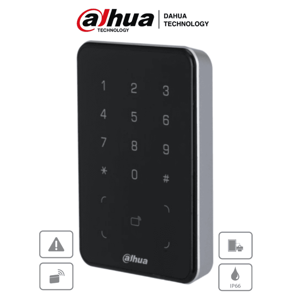 DAHUA ASR2101A-D - Lectora de Tarjetas ID con Teclado para Panel de Control de Acceso