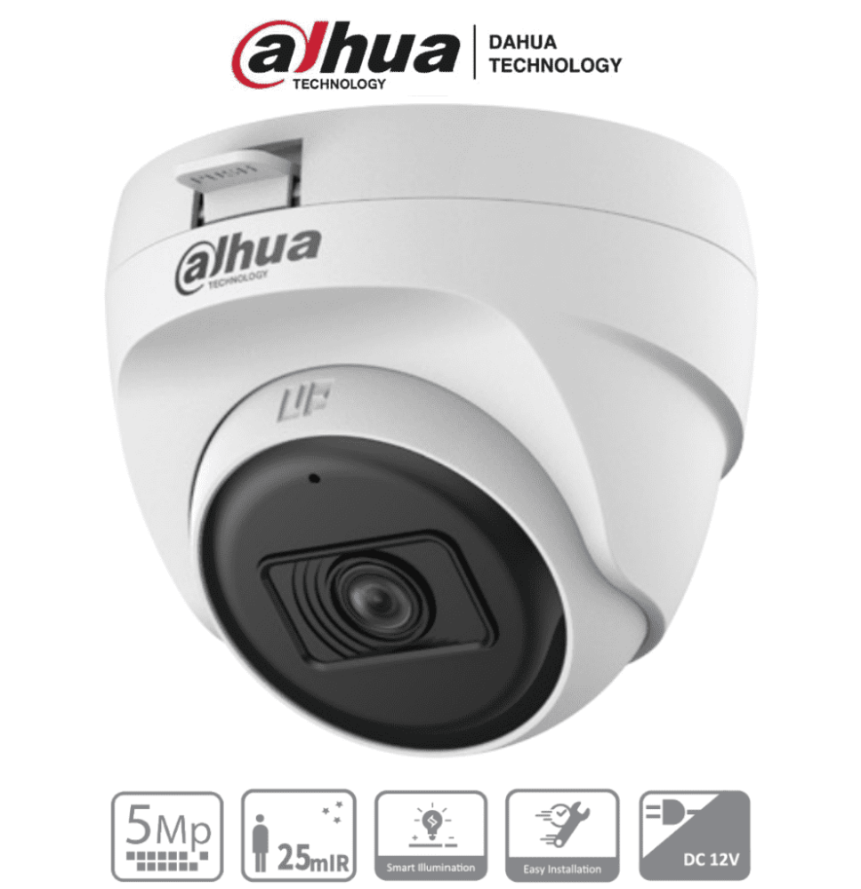 DAHUA HAC-T1A51N-U-28-S2 - Cámara Domo de 5 Megapixeles/ Lente de 2.8mm/ 106 Grados d