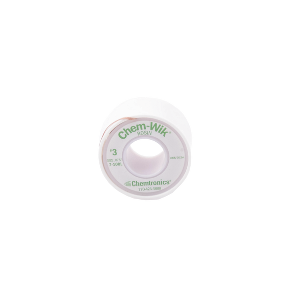 Syscom 237SO086 237-SO-086 Rollo de Desoldar Chemtronics 100 ft 30 mts 0.075 inches.