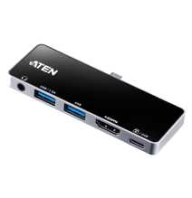 ATEN UH3238 UH3238 USB-C Travel Dock con Power Pass-Through