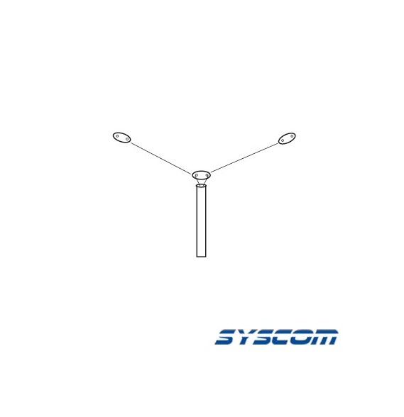 Syscom ABLU58 ABLU-58 Antena HF Base Rango de Frecuencia 2 - 30 MHz. (cortada a la fr