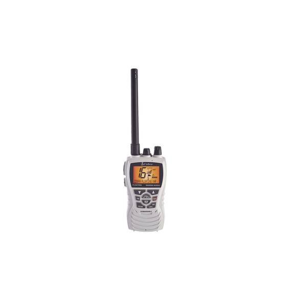 COBRA MRHH350WFLT MRHH350WFLT Radio portátil marino flotante y sumergible con función