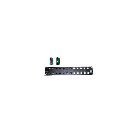 DITEK DTKRM12FP DTKRM12FP Placa frontal para 12 módulos con conexión BNC para instala