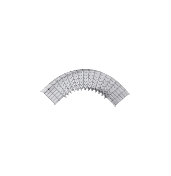 CHAROFIL CHC9054400EZ CH-C90-54/400EZ Curva Pre-Fabricada Horizontal de 90  con medid