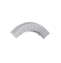 CHAROFIL CHC9054300EZ CH-C90-54/300EZ Curva Pre-Fabricada Horizontal de 90  con medid
