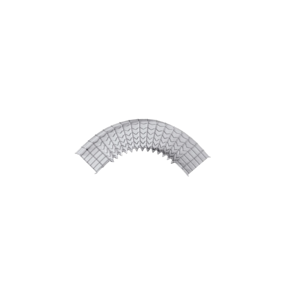 CHAROFIL CHC9054300EZ CH-C90-54/300EZ Curva Pre-Fabricada Horizontal de 90  con medid