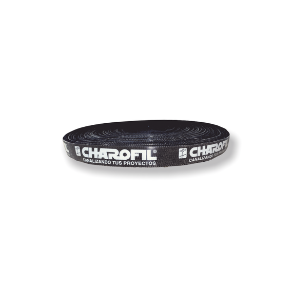 CHAROFIL CHCINTASTR25NG CH-CINTASTR25-NG Rollo de Cinta Strap 20 mm de Ancho 25 metro