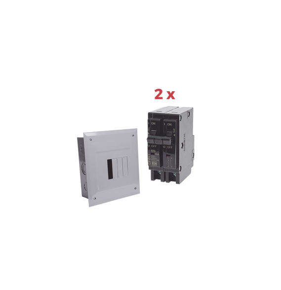 CHINT KITC2Q420E KITC2Q420E Kit Centro de Carga 4P para empotrar con 2 Interruptores