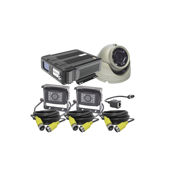 EPCOM XMR401NHDKIT XMR401NHDKIT KIT DVR PARA VEHICULO / INCLUYE / CÁMARAS PARA INTERI