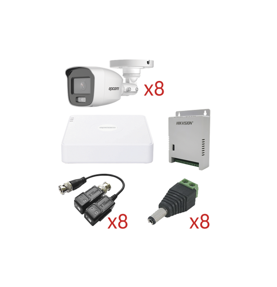 EPCOM KESTG8T8BGA KESTG8T8BG/A KIT TurboHD con Audio 1080p / DVR 8 Canales 1080p lite