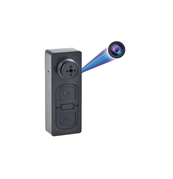 Syscom S918FHD S918-FHD Camara Oculta en Boton / Full Hd / Memoria de 8GB / Grabación
