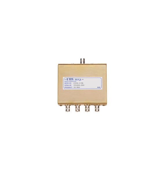 EMR CORPORATION 230412A 2304-1/2A Divisor de Potencia EMR de 4 Vías 30-960 MHz 0.5 Wa