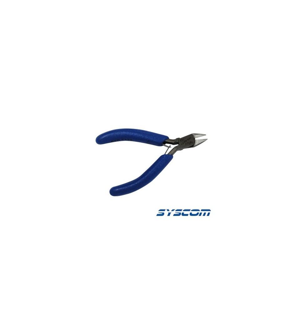 Syscom 758PL018 758-PL-018 Pinza de corte fino frontal al raz templada 4-1/4