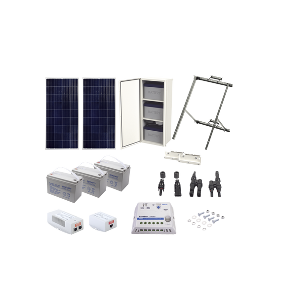 Syscom PL1224GRC PL1224GRC Kit Solar de 35 W con PoE 802.3af y PoE Pasivo 24 Vcc para