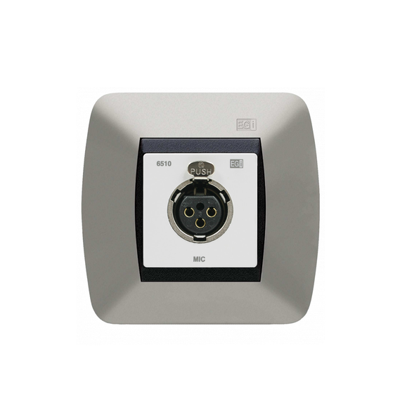 EGI AUDIO SOLUTIONS 651010 6510.10 CONEXIÓN CAJA 60 MM. XLR HEMBRA DE PARED. BLANCO.