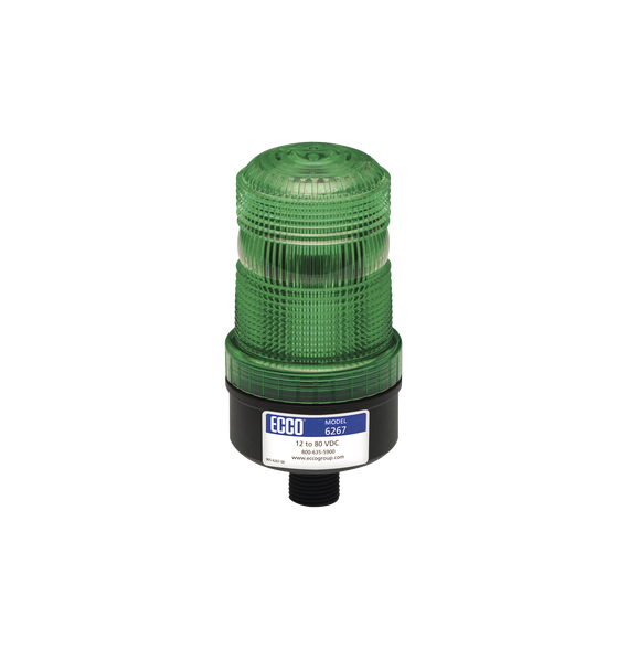 ECCO X6267G X6267-G Mini baliza de LED color verde montaje permanente SAE Clase III
