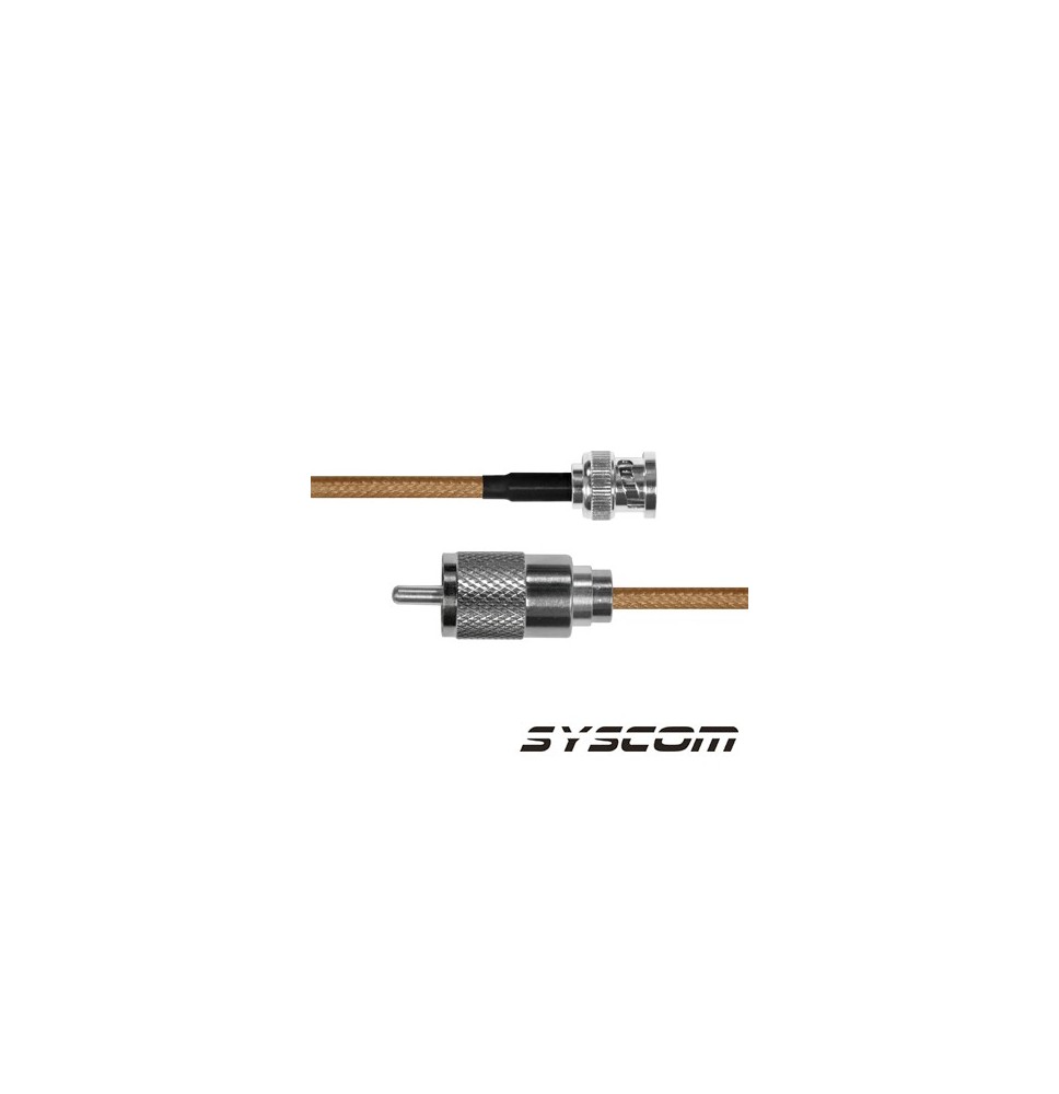 EPCOM INDUSTRIAL SBNC142UHF180 SBNC-142-UHF-180 Cable RG142 con conductores BNC Macho